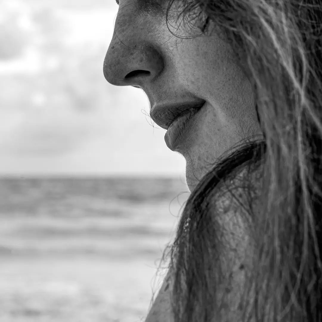 nahes Bild einer Frau die lächelt